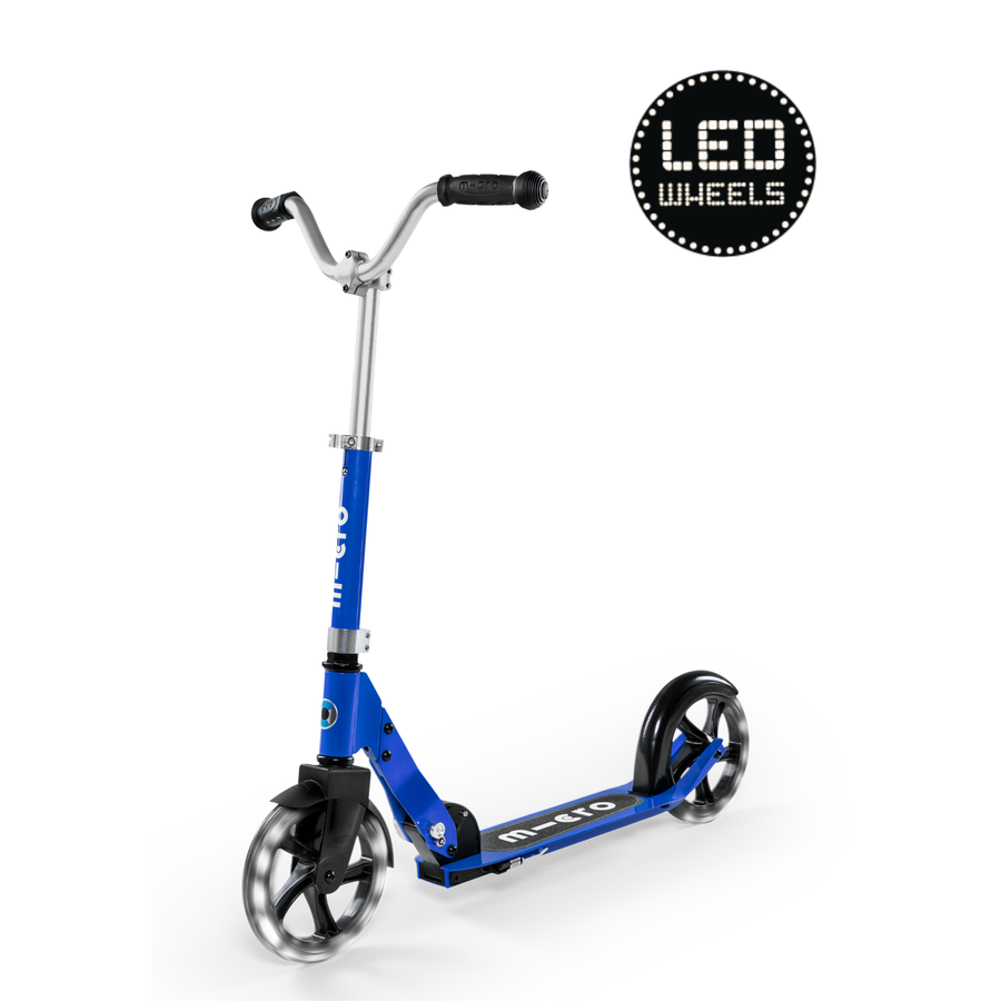 Micro Cruiser LED - 2-wheel foldable scooter kids - 200mm wheels - Blue