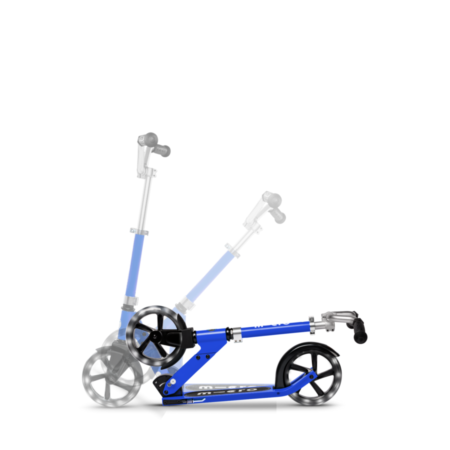 Micro Cruiser LED - 2-wiel vouwstep kind - 200mm wielen - Blauw