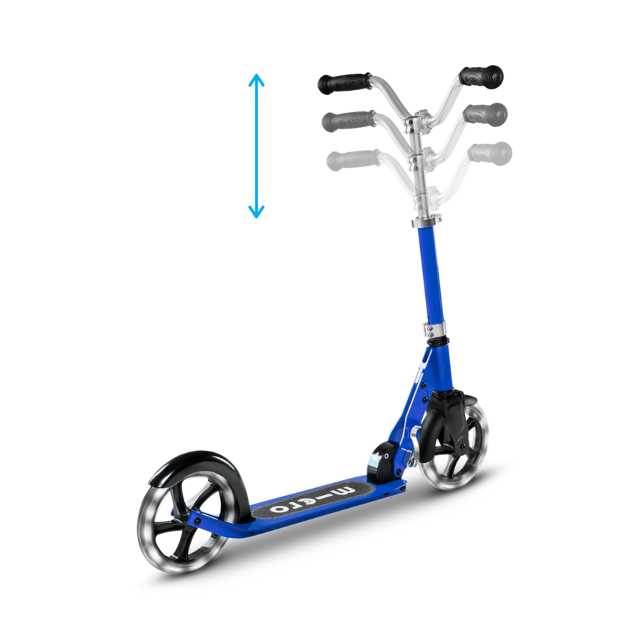 Micro Cruiser LED - 2-wheel foldable scooter kids - 200mm wheels - Blue