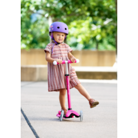 Micro Mini2Grow scooter Deluxe Magic LED - 3-wheel children's scooter - 4in1 - Pink