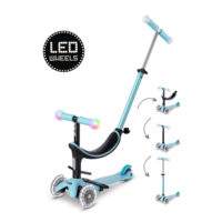 Micro Mini2Grow scooter Deluxe Magic LED - 3-wheel children's scooter - 4in1 - Blue