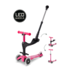 Mini Micro step 3in1 Deluxe Push LED roze