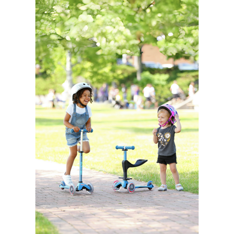 Mini Micro scooter Deluxe Push - 3-wheel children's scooter - 3in1 - Ice Blue