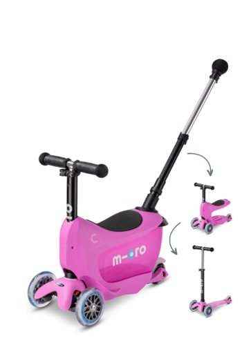 Micro Micro Mini2go step Deluxe Push roze