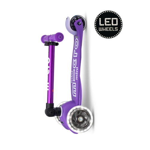 Micro Mini Micro scooter Deluxe foldable LED Purple