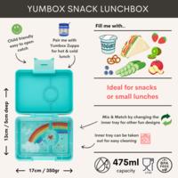 Yumbox Snack - Boîte à déjeuner étanche - 3 compartiments