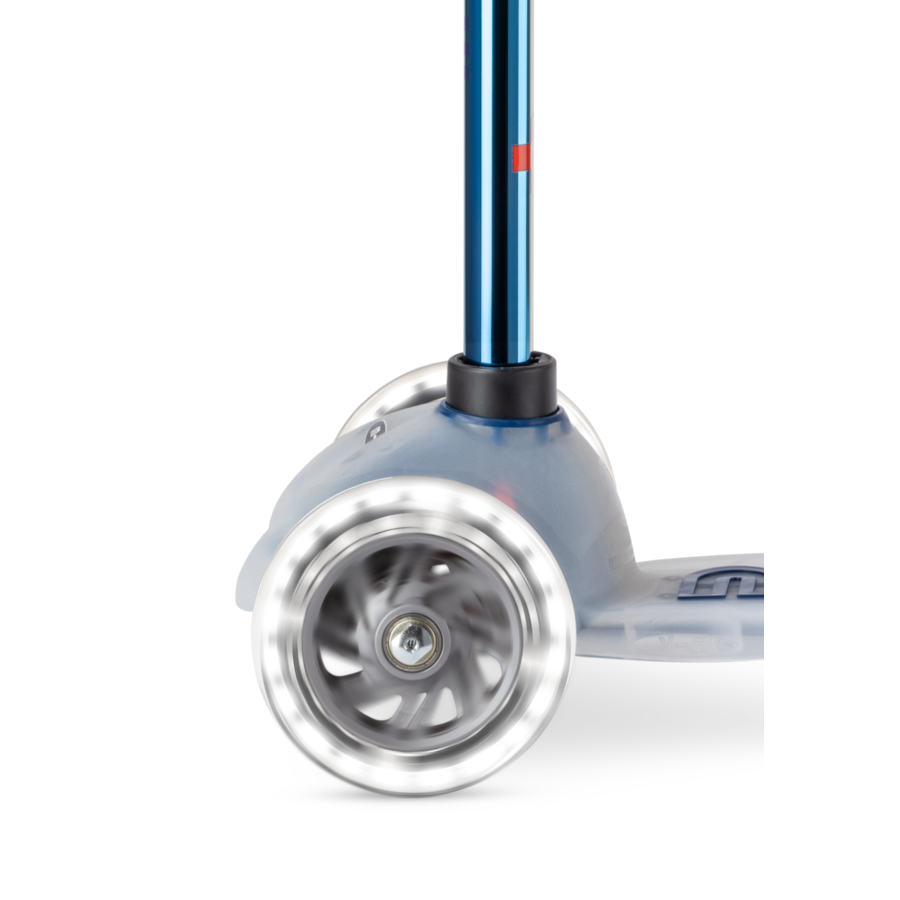 Trottinette Mini Micro Deluxe Flux Néochrome LED - trottinette enfant 3 roues - Bleu Marine