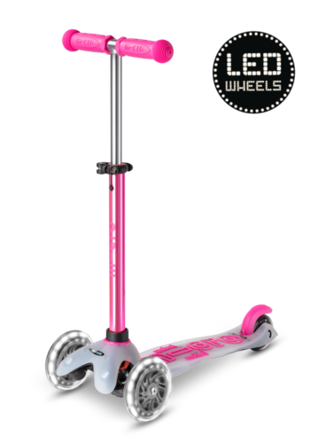 Micro Mini Micro scooter Flux Neochrome LED Pink