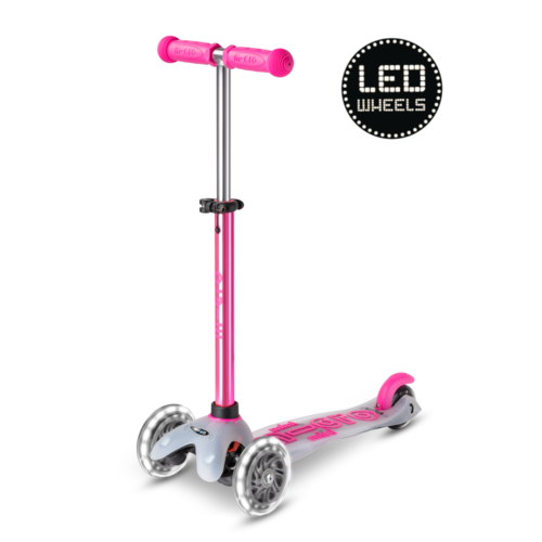 Micro Mini Micro scooter Flux Neochrome LED Pink