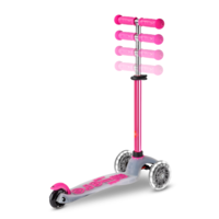 Mini Micro scooter Deluxe Flux Neochrome LED - 3-wheel children's scooter - Pink