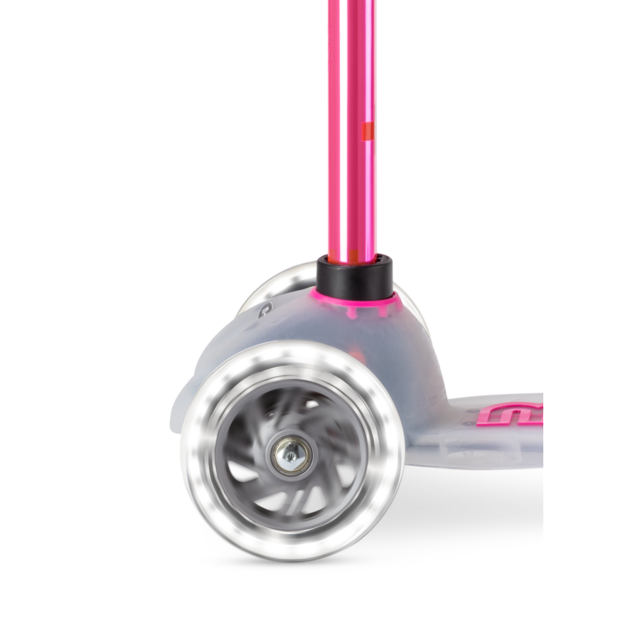 Trottinette Mini Micro Deluxe Flux Néochrome LED - trottinette enfant 3 roues - Rose