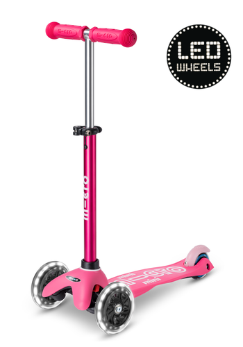 Micro Mini Micro scooter Deluxe  LED Pink