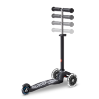 Mini Micro scooter Deluxe ECO LED - 3-wheel children's scooter - Black