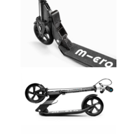 Micro Downtown - Trottinette pliable à 2 roues - avec frein à main et à pied - Noir