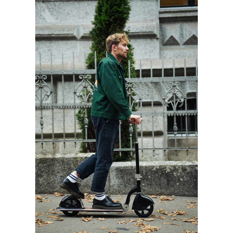 Micro Navigator - Trottinette pliante à deux roues - Style rétro - Boussole intégrée - Noir