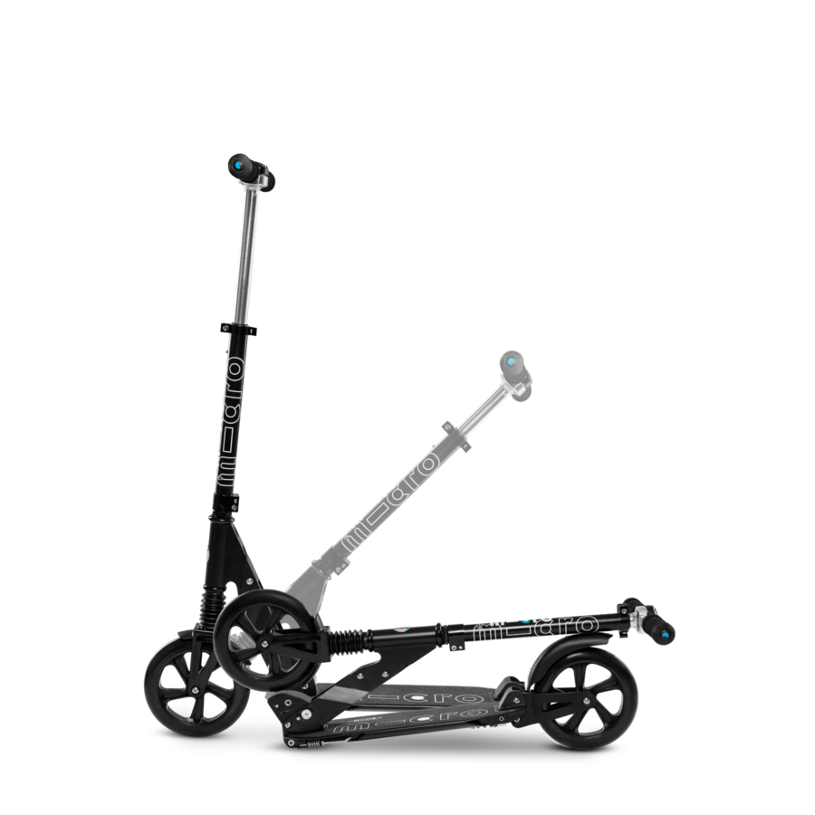 Micro Suspension - 2-wheel folding scooter - front and rear suspension - Black