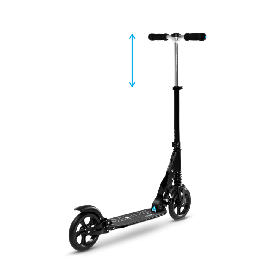 Micro Suspension - 2-wheel folding scooter - front and rear suspension - Black