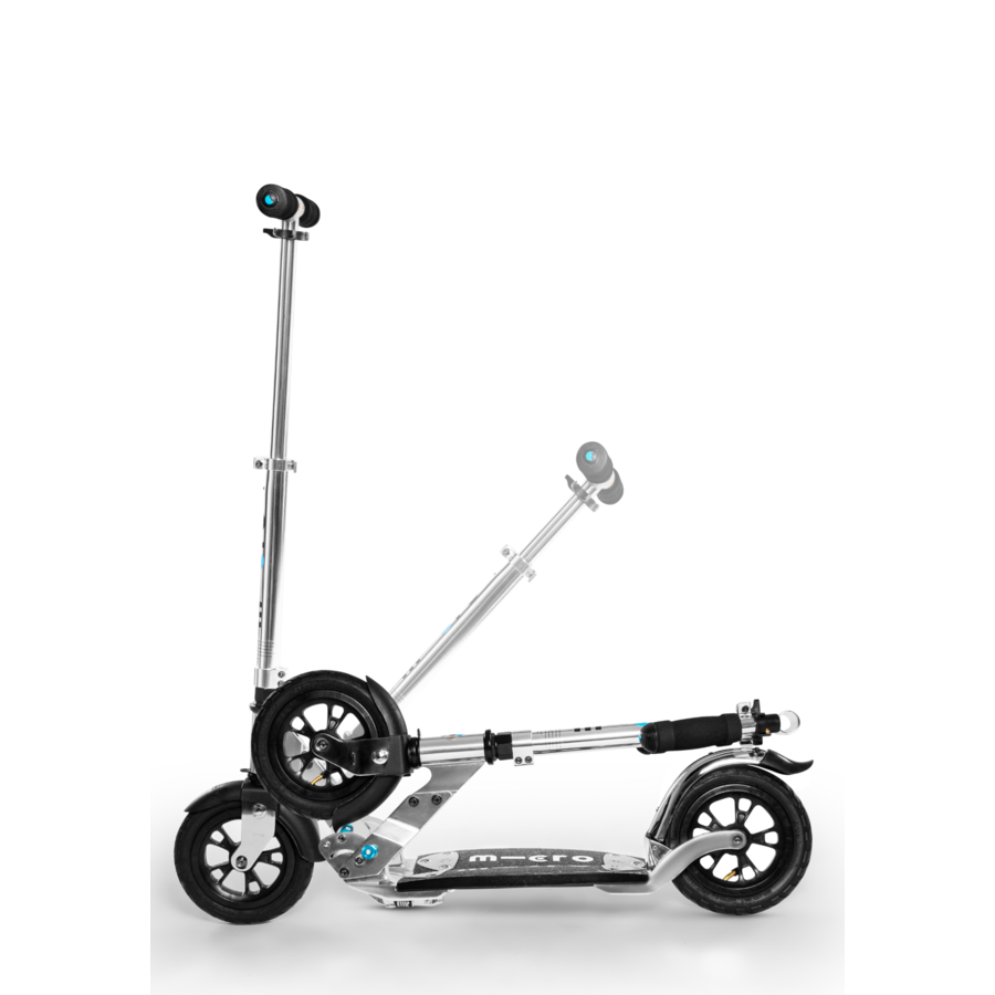 Micro Flex 200 Air - 2-wheel folding scooter - 200mm wheels - pneumatic tires - Silver