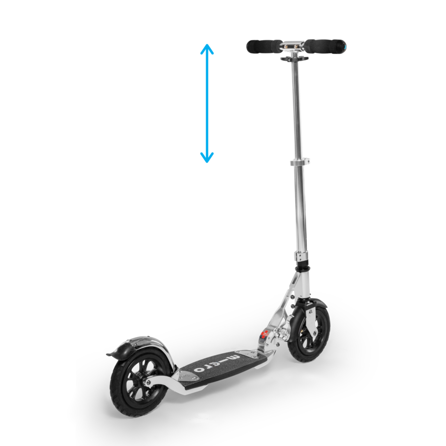 Micro Flex 200 Air - trottinette pliable à deux roues - roues de 200 mm - pneus pneumatiques - Argent