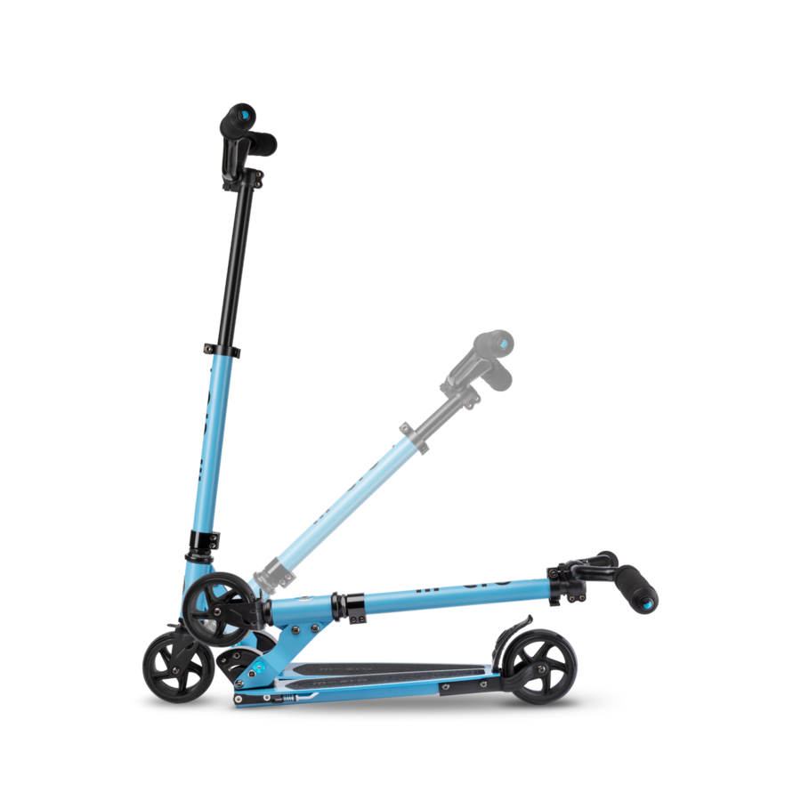 Micro Rocket Deluxe - 2-wheel folding scooter - fat wheels - Alaskan Blue