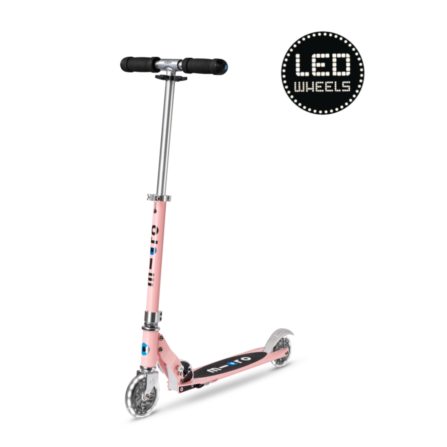 Micro Sprite LED - trottinette pliable 2 roues - Rose doux