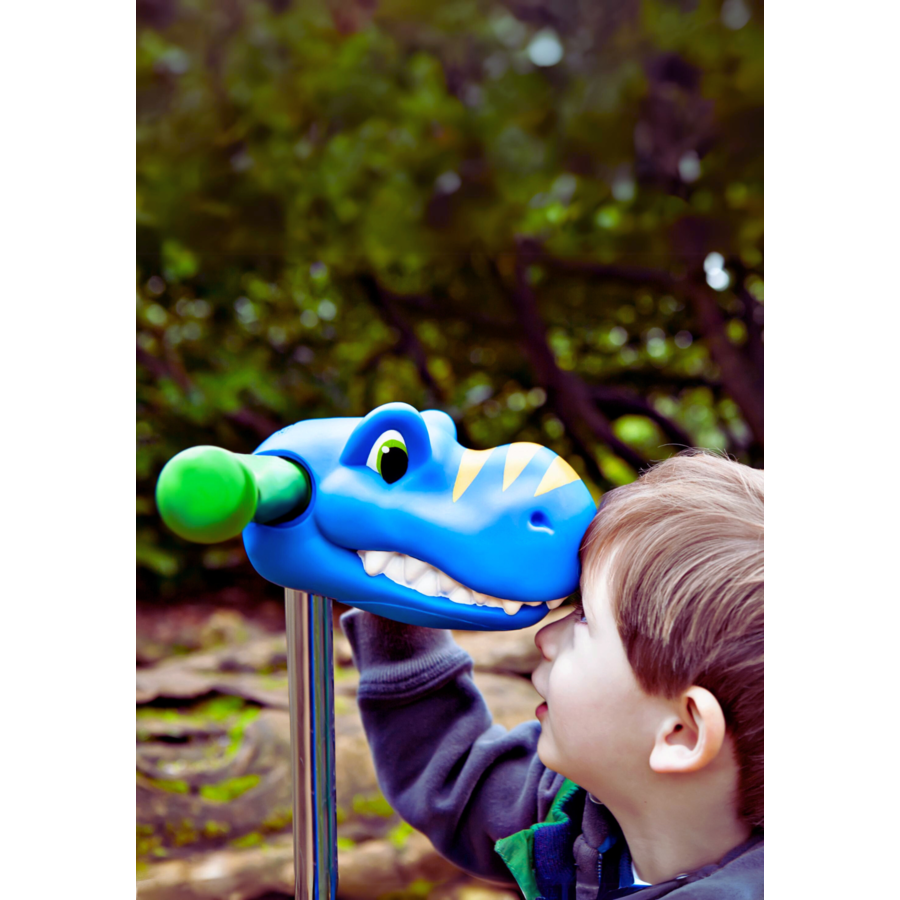 Scootaheadz - accessoires de trottinette - stimule l'imagination - Dinosaure Bleu