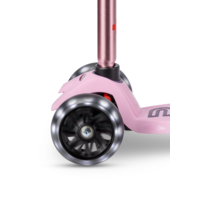 Trottinette Maxi Micro Deluxe Pro LED - trottinette enfant 3 roues - Rose