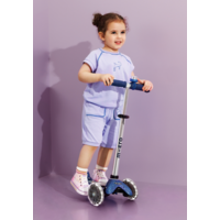 Mini Micro scooter Deluxe Galaxy Glitter LED - 3-wheel kids' scooter - Blue
