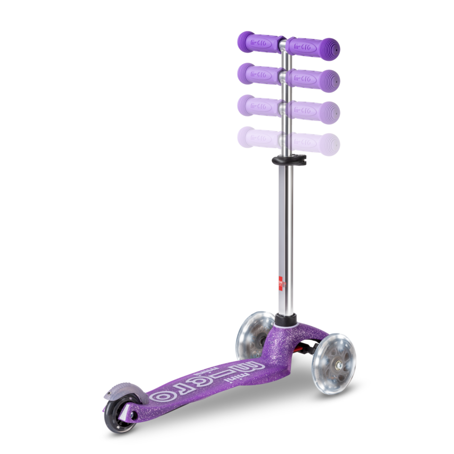 Mini Micro scooter Deluxe Fairy Glitter LED - 3-wheel kids' scooter - Purple