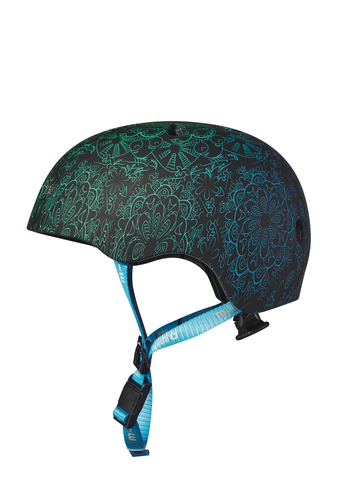 Micro Micro Casque Deluxe Mandala Vert/Bleu