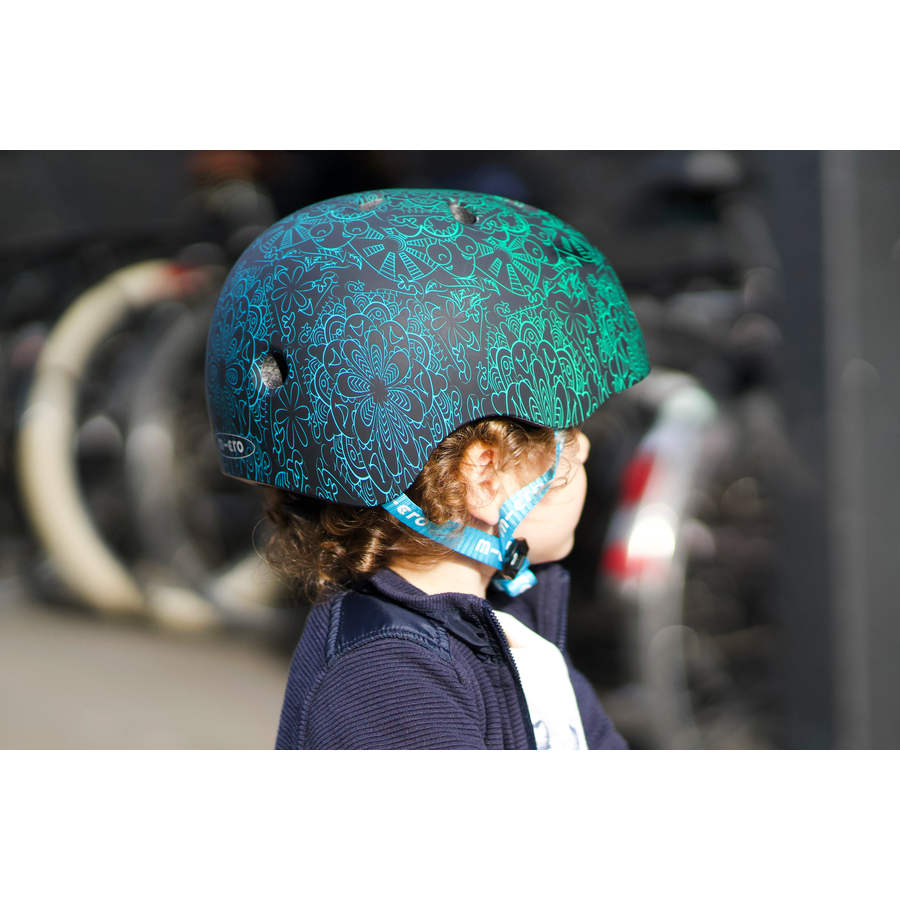 Micro helmet Deluxe Mandala Green/Blue