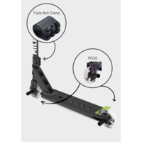 Micro MX TRIXX 2.0 - 2-wheel stunt scooter for kids - Black + PEGS