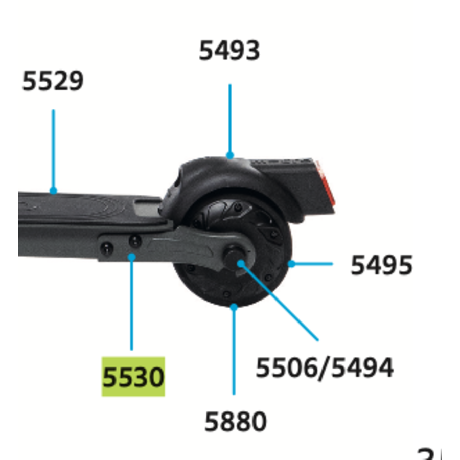 Rear fork set Colibri (5530)