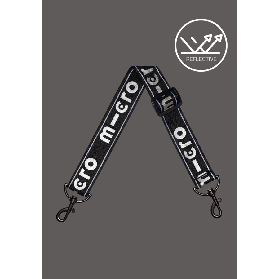 Micro reflective scooter carry Strap - Black