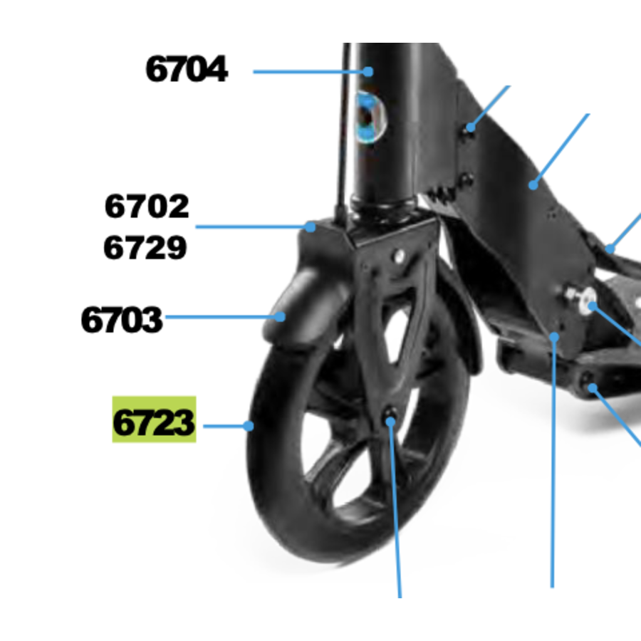 Voorwiel 200mm Micro Downtown (6723)