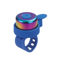 Sonnette Micro - adaptée à toutes les trottinettes et vélos - fixation facile - Neochrome Bleu