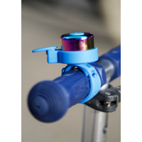 Sonnette Micro - adaptée à toutes les trottinettes et vélos - fixation facile - Neochrome Bleu