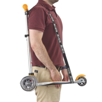 Micro Pull and Carry elastische stepriem - draag- en trekriem - wasmachinebestendig - zwart reflecterend