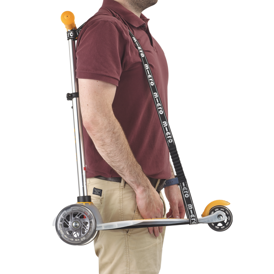 Micro Pull and Carry elastische stepriem - draag- en trekriem - wasmachinebestendig - zwart reflecterend