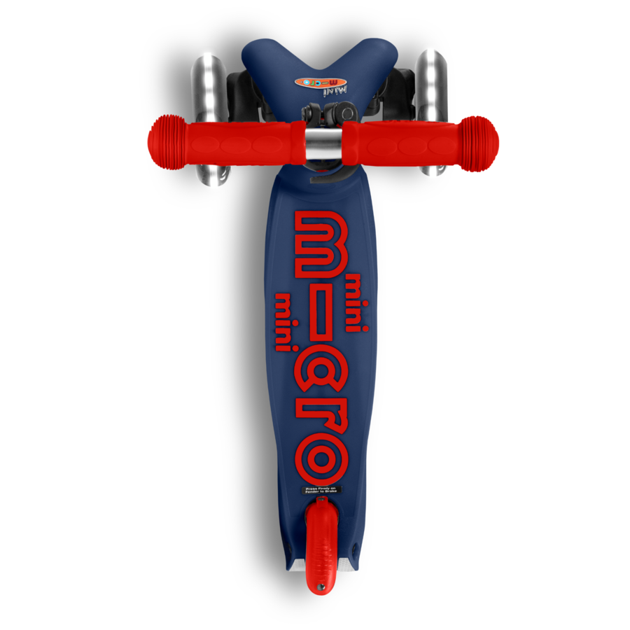 Mini Micro scooter Deluxe LED - 3-wheel children's scooter - Navy Blue/Red