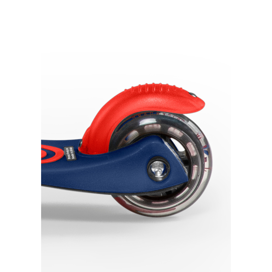 Mini Micro scooter Deluxe LED - 3-wheel children's scooter - Navy Blue/Red