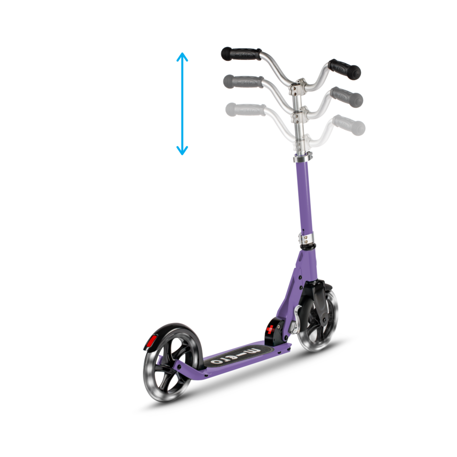 Micro Cruiser LED - 2-wheel foldable scooter kids - 200mm wheels - Purple