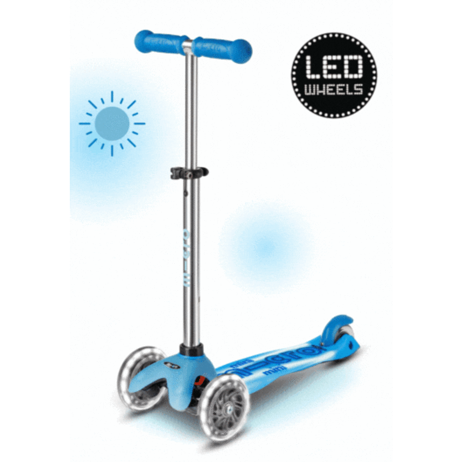 Mini Micro step Deluxe Glow Plus LED - 3-wiel kinderstep - Arctic Blauw