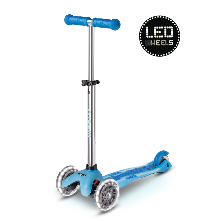 Mini Micro step Deluxe Glow Plus LED - 3-wiel kinderstep - Arctic Blauw