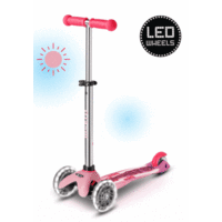 Mini Micro scooter Deluxe Glow Plus LED - 3-wheel children's scooter - Frosty Pink