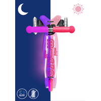 Mini Micro scooter Deluxe Glow Plus LED - 3-wheel children's scooter - Frosty Pink