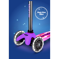 Mini Micro scooter Deluxe Glow Plus LED - 3-wheel children's scooter - Frosty Pink