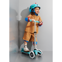 Mini Micro scooter Deluxe Glow Plus LED - 3-wheel children's scooter - Glacier Aqua