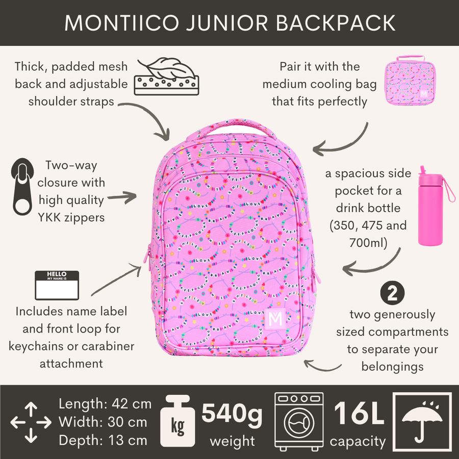 MontiiCo Junior Rugzak - voor kinderen - diverse kleuren