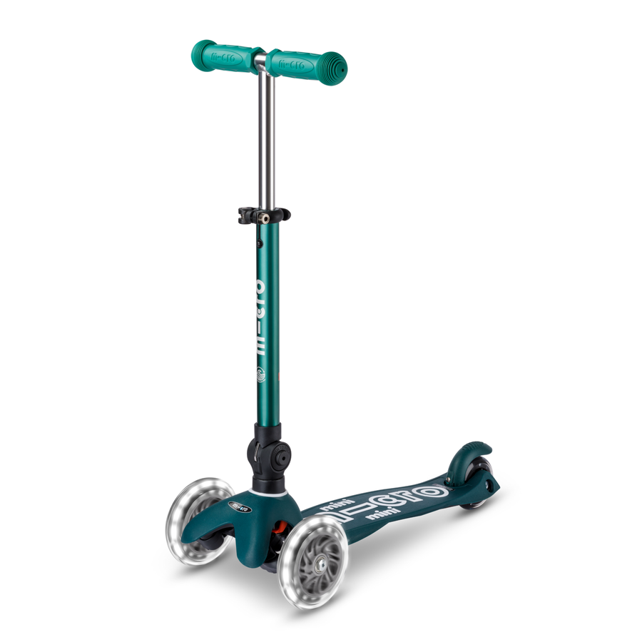 Trottinette Mini Micro Deluxe pliable ECO LED - trottinette enfant 3 roues - Vert